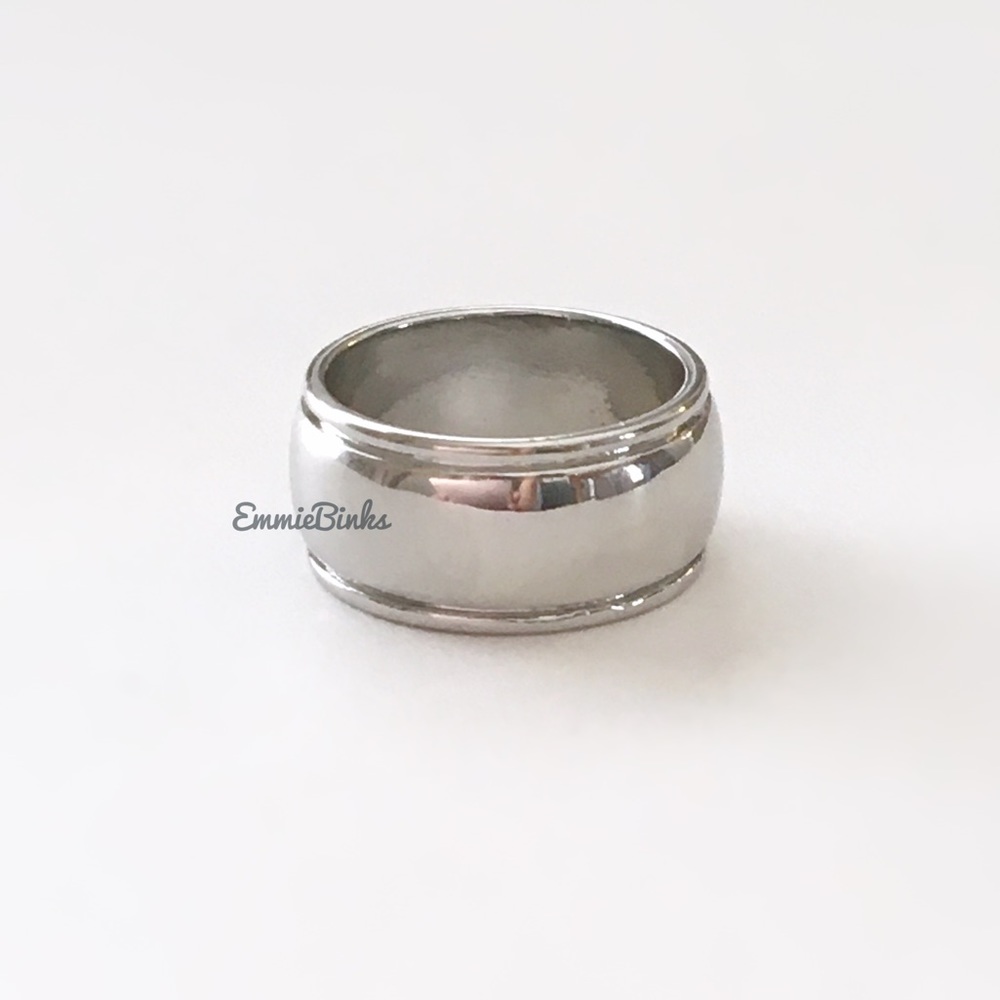 New Wide Band Smooth Polish Silver Gold Copper Band Ring /Chunky Cigar Band Ring - Picture 7 of 16